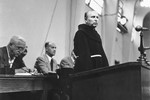 Fra Modest Martinčić, provincijal franjevaca s Kaptola, u sudskom postupku protiv nadbiskupa Alojzija Stepinca.